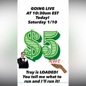 $5 STARTS! TRAY IS LOADED! Throw a like on what you want and ASK ME TO RUN IT!